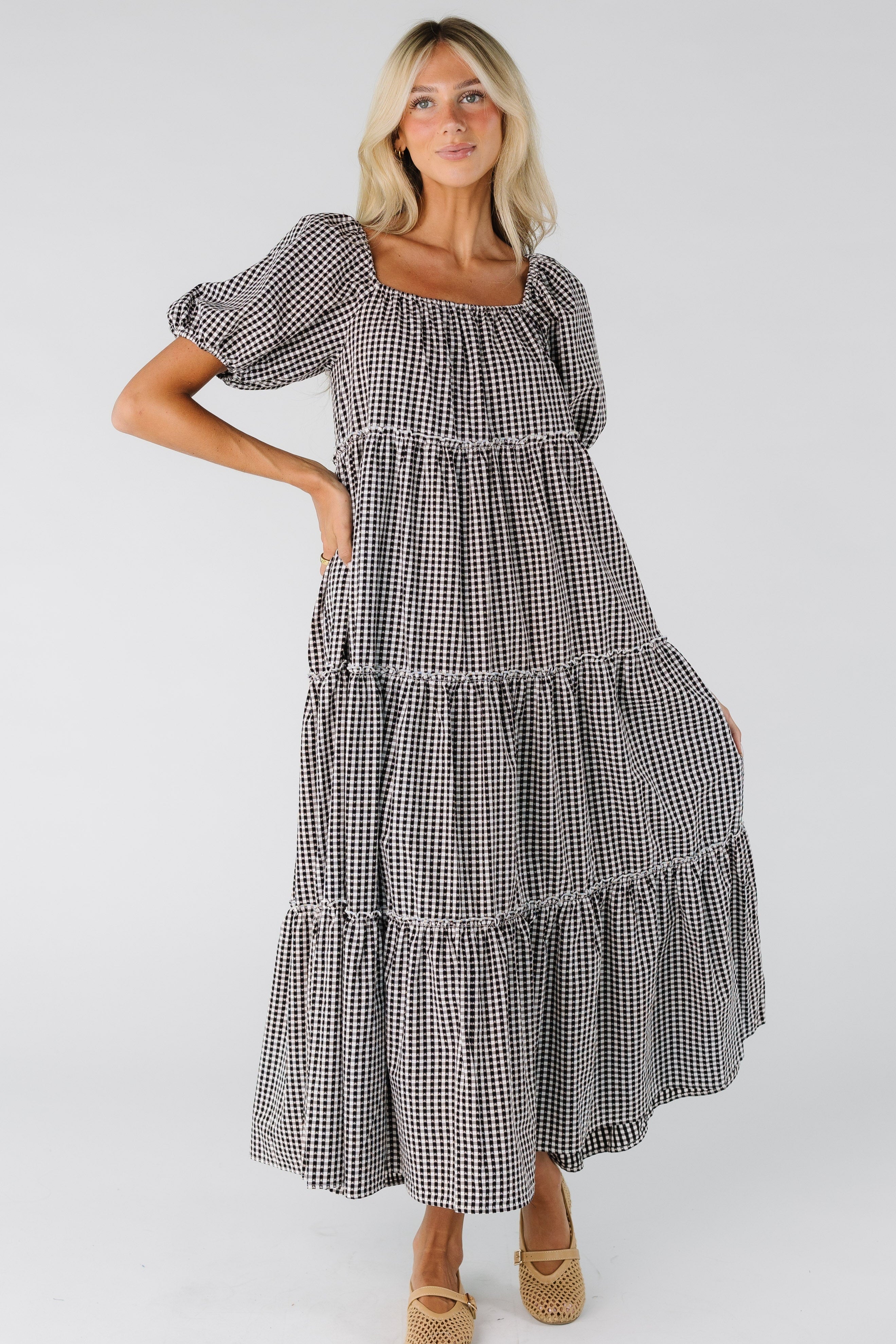 Brass & Roe The Charity Tiered Midi Dress