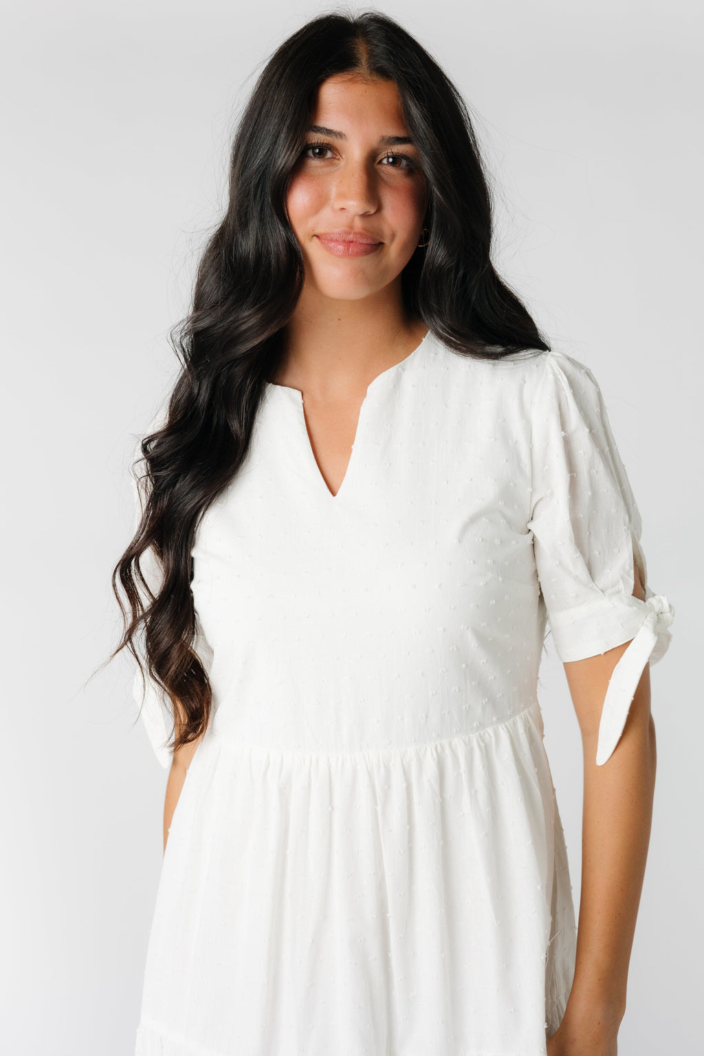 Brass & Roe Claire Tie-Sleeve Dress