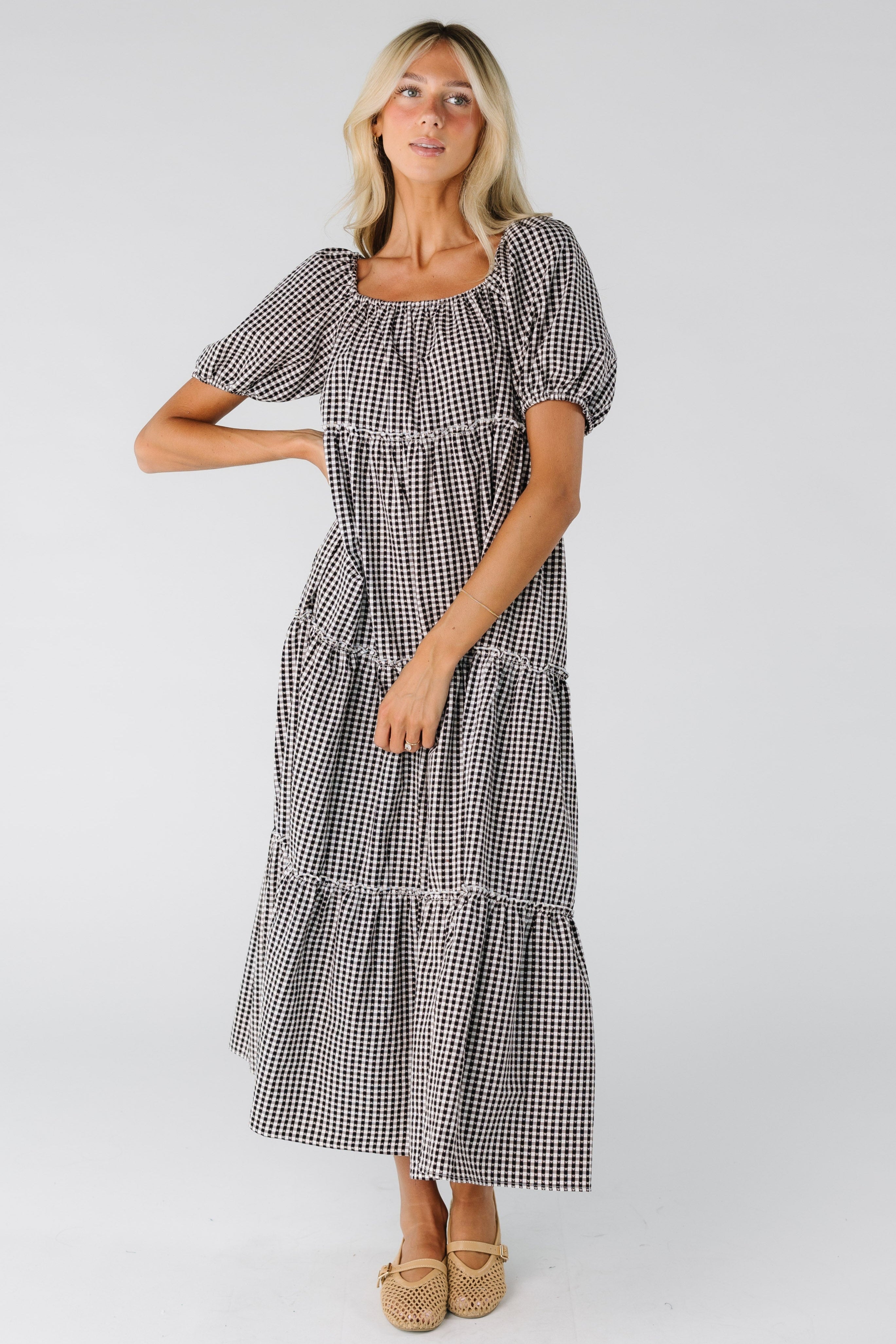 Brass & Roe The Charity Tiered Midi Dress