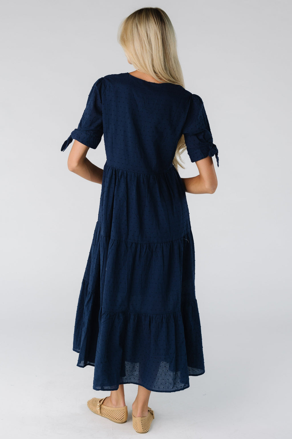 Brass & Roe Claire Tie-Sleeve Dress