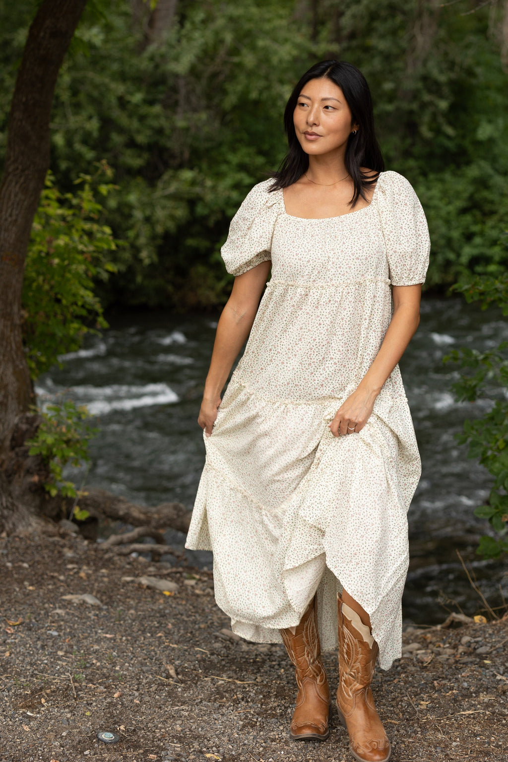 Brass & Roe The Charity Tiered Midi Dress