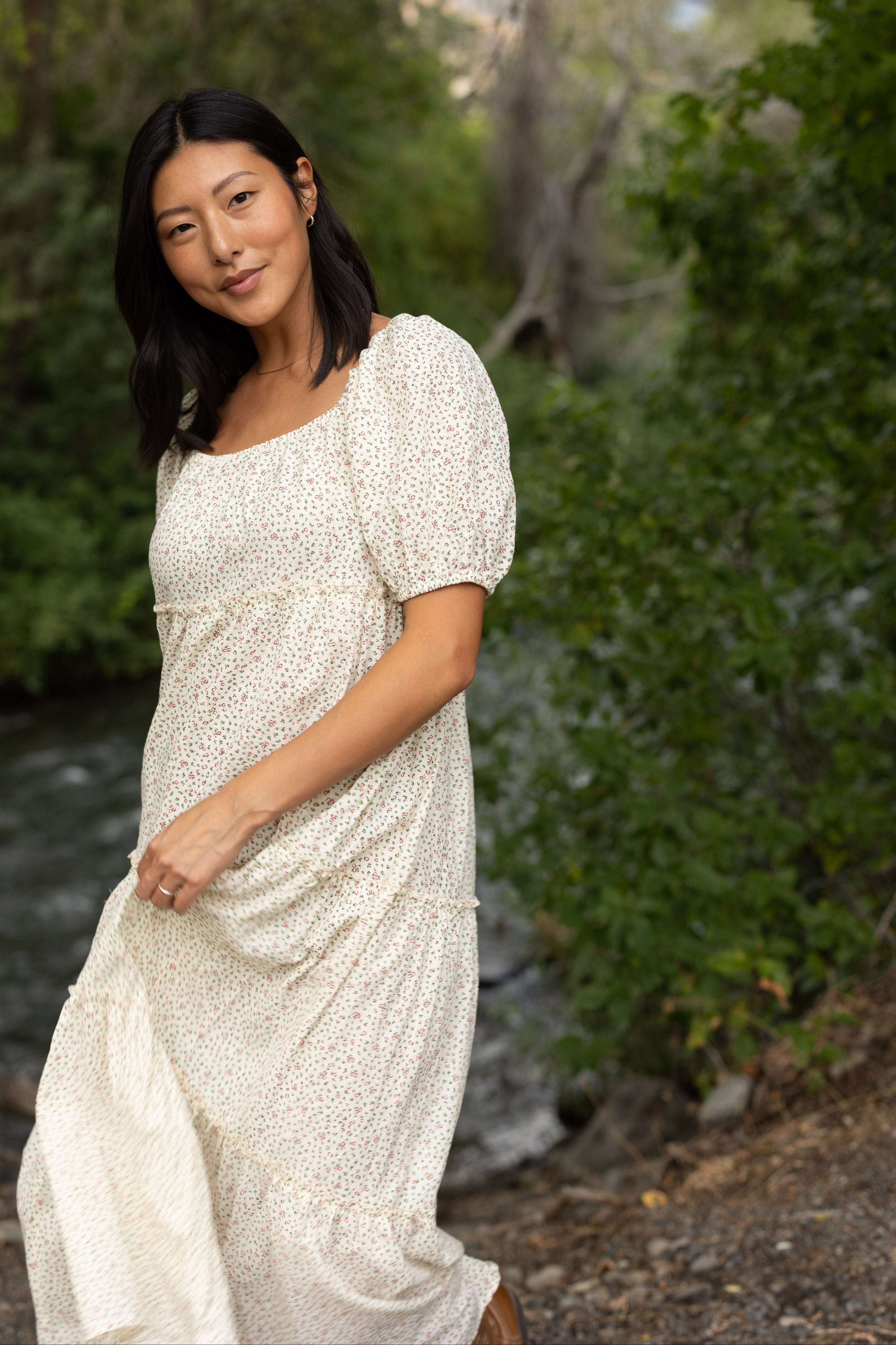 Brass & Roe The Charity Tiered Midi Dress