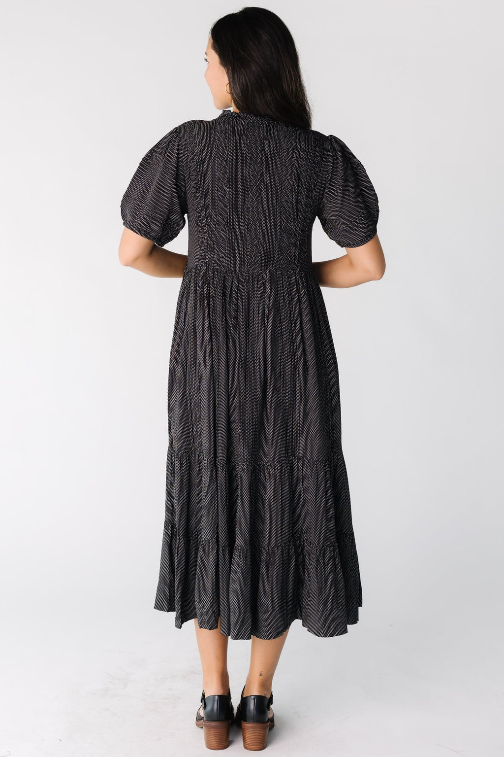 Citrus Flower Fields Dress- Polka Dot