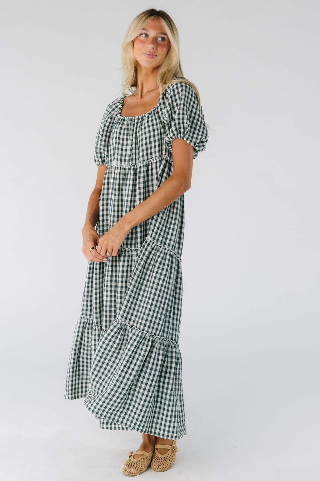 Brass & Roe The Charity Tiered Midi Dress