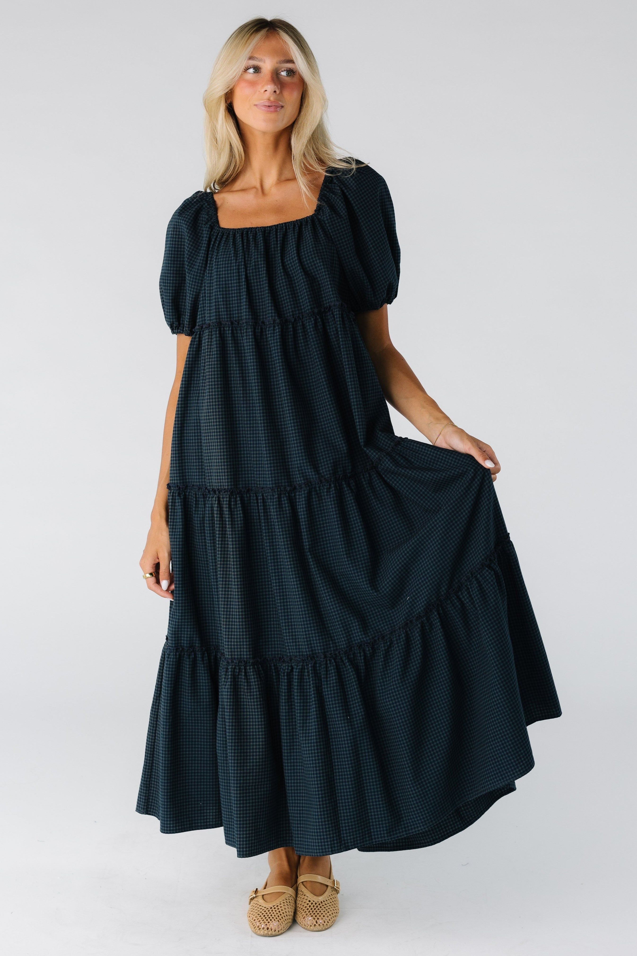 Brass & Roe The Charity Tiered Midi Dress