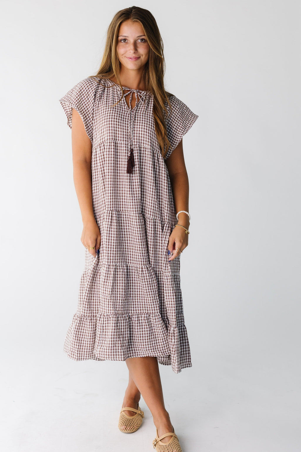 Brass & Roe Elmina Gingham Dress