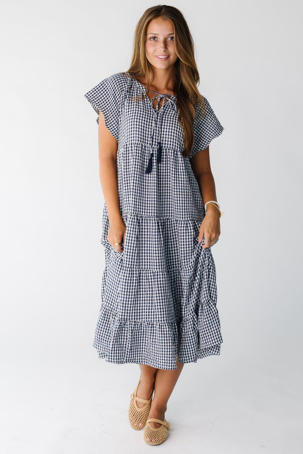 Brass & Roe Elmina Gingham Dress