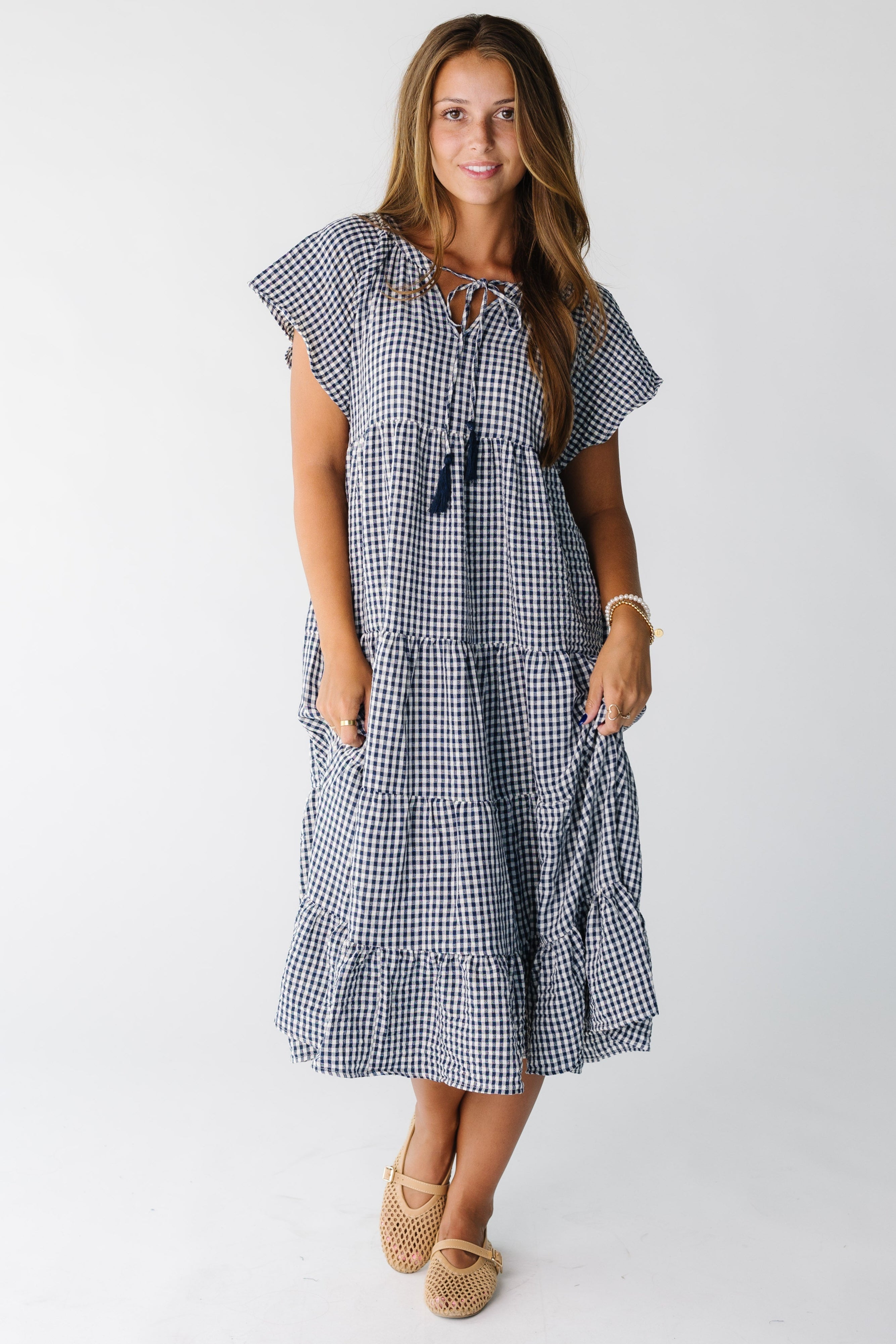 Brass & Roe Elmina Gingham Dress