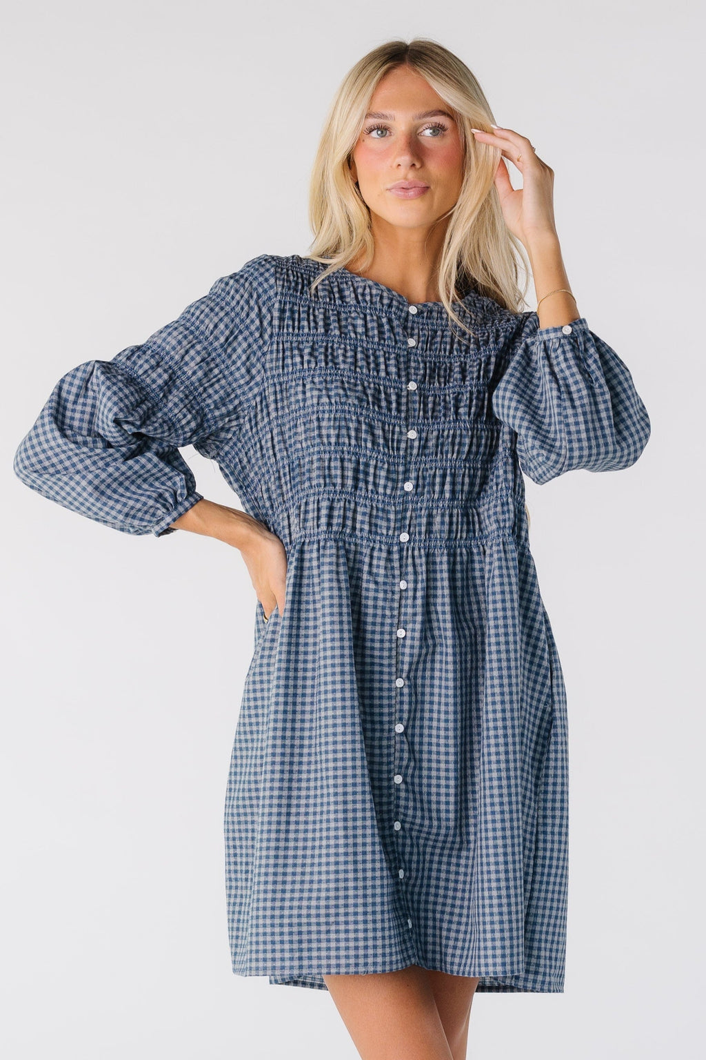 Brass & Roe Talia Smocked Dress