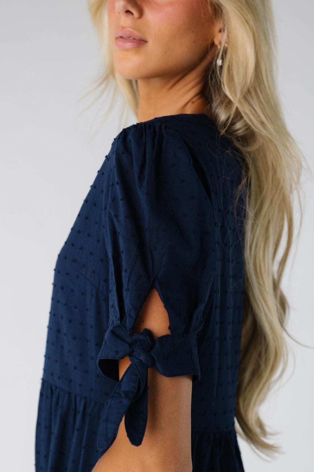 Brass & Roe Claire Tie-Sleeve Dress