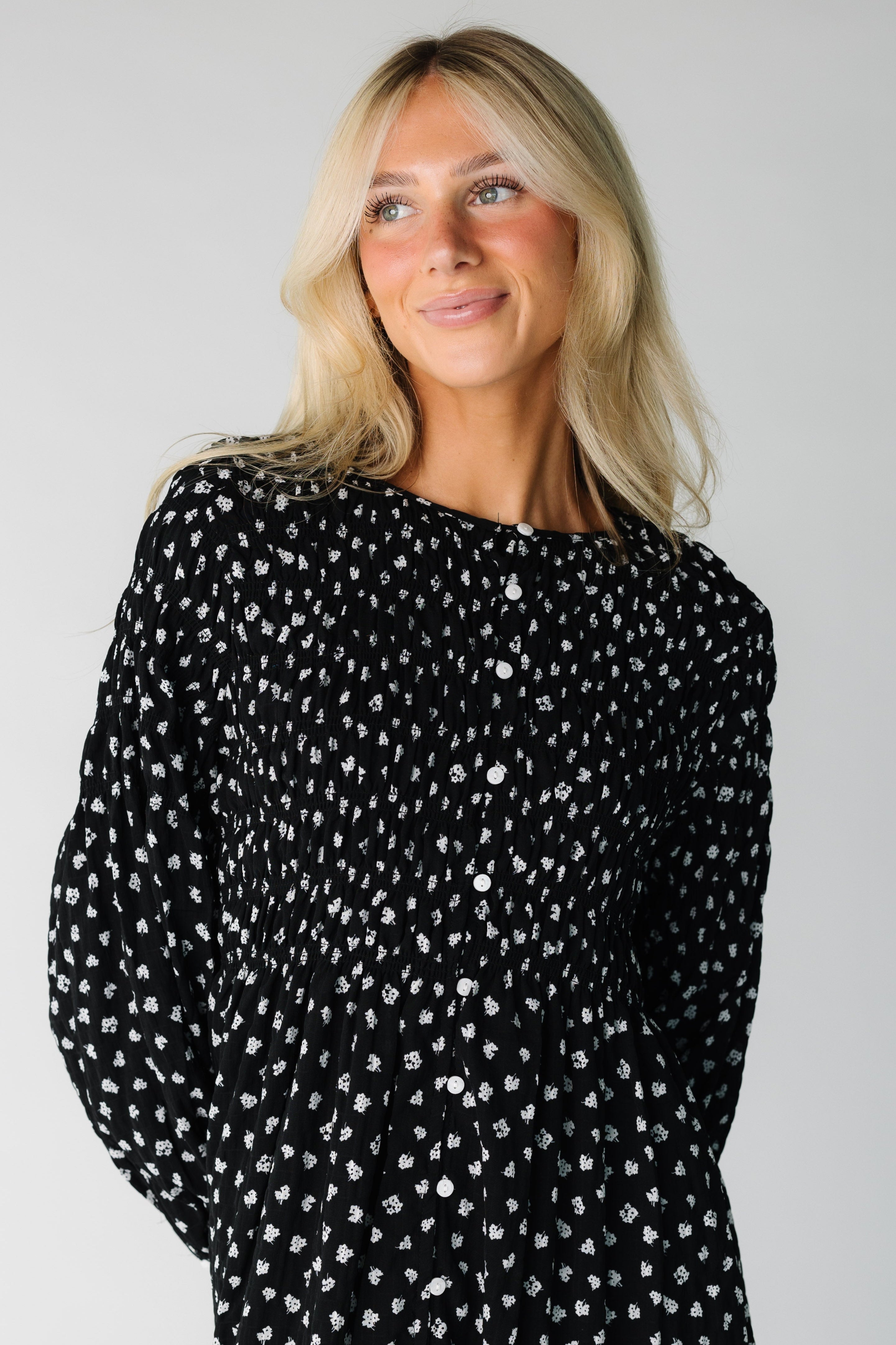 Brass & Roe Talia Smocked Dress