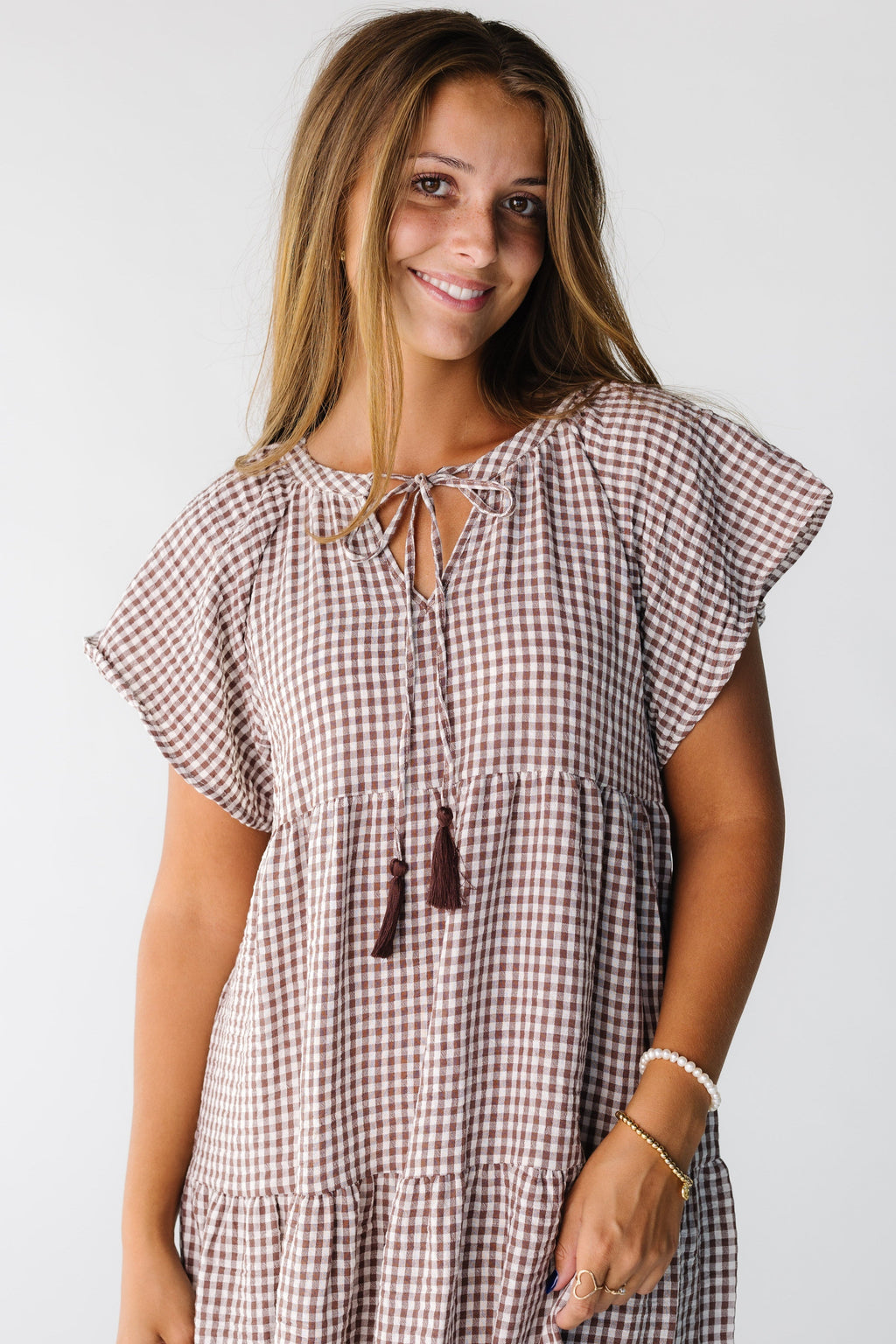 Brass & Roe Elmina Gingham Dress