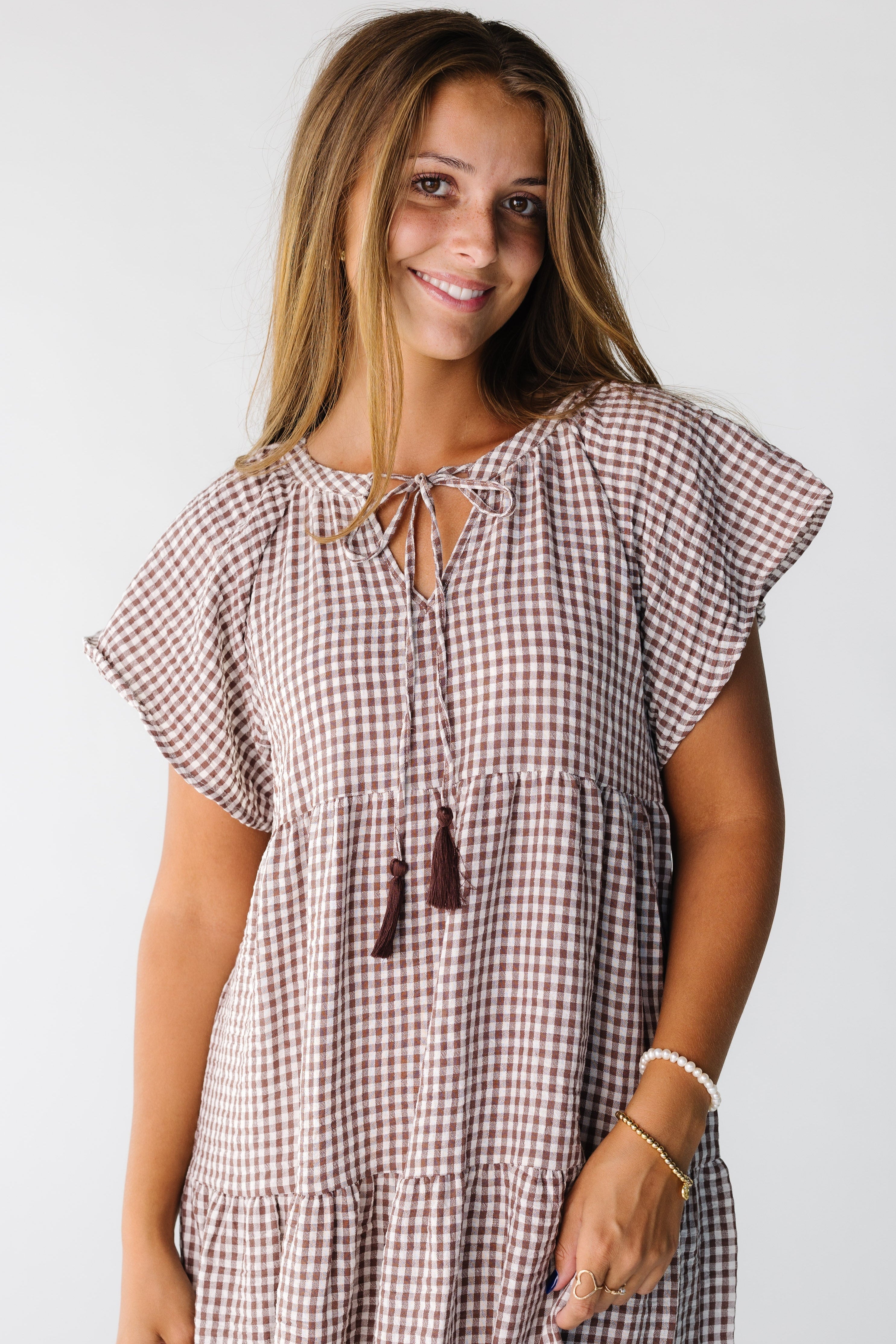 Brass & Roe Elmina Gingham Dress