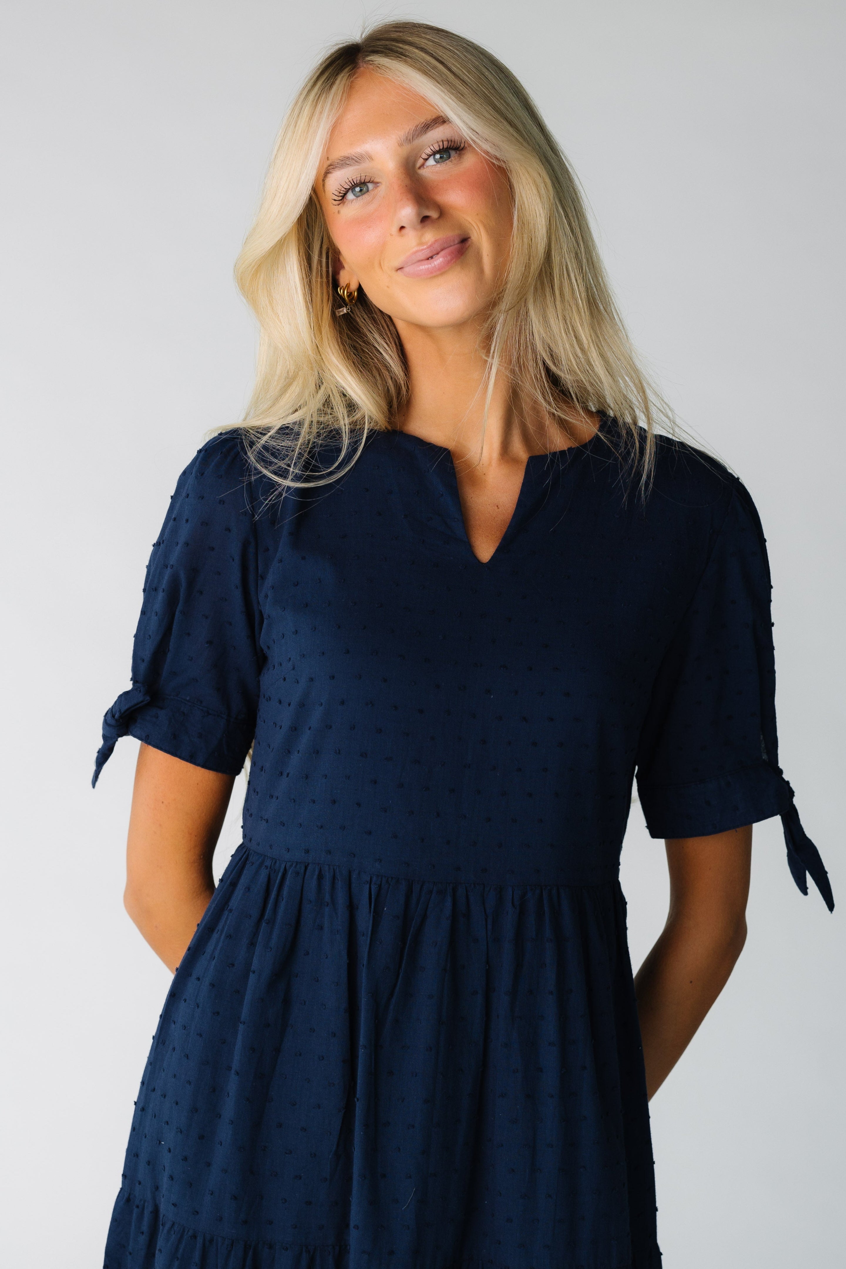 Brass & Roe Claire Tie-Sleeve Dress