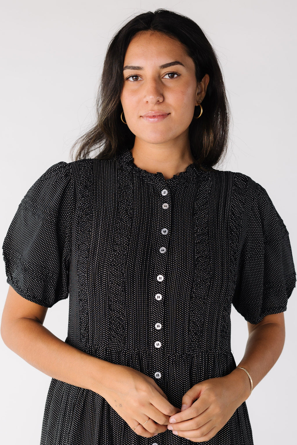 Citrus Flower Fields Dress- Polka Dot