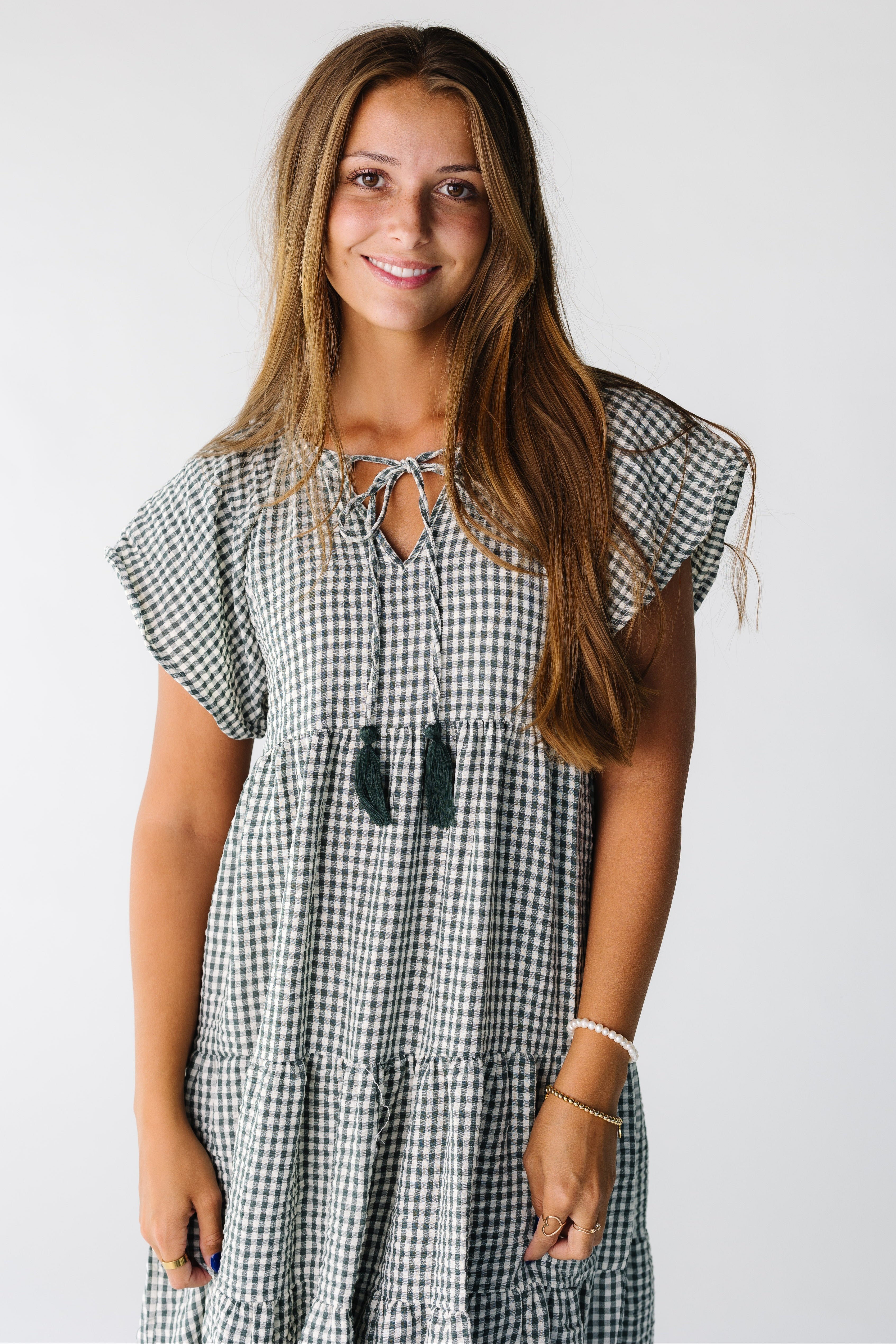 Brass & Roe Elmina Gingham Dress