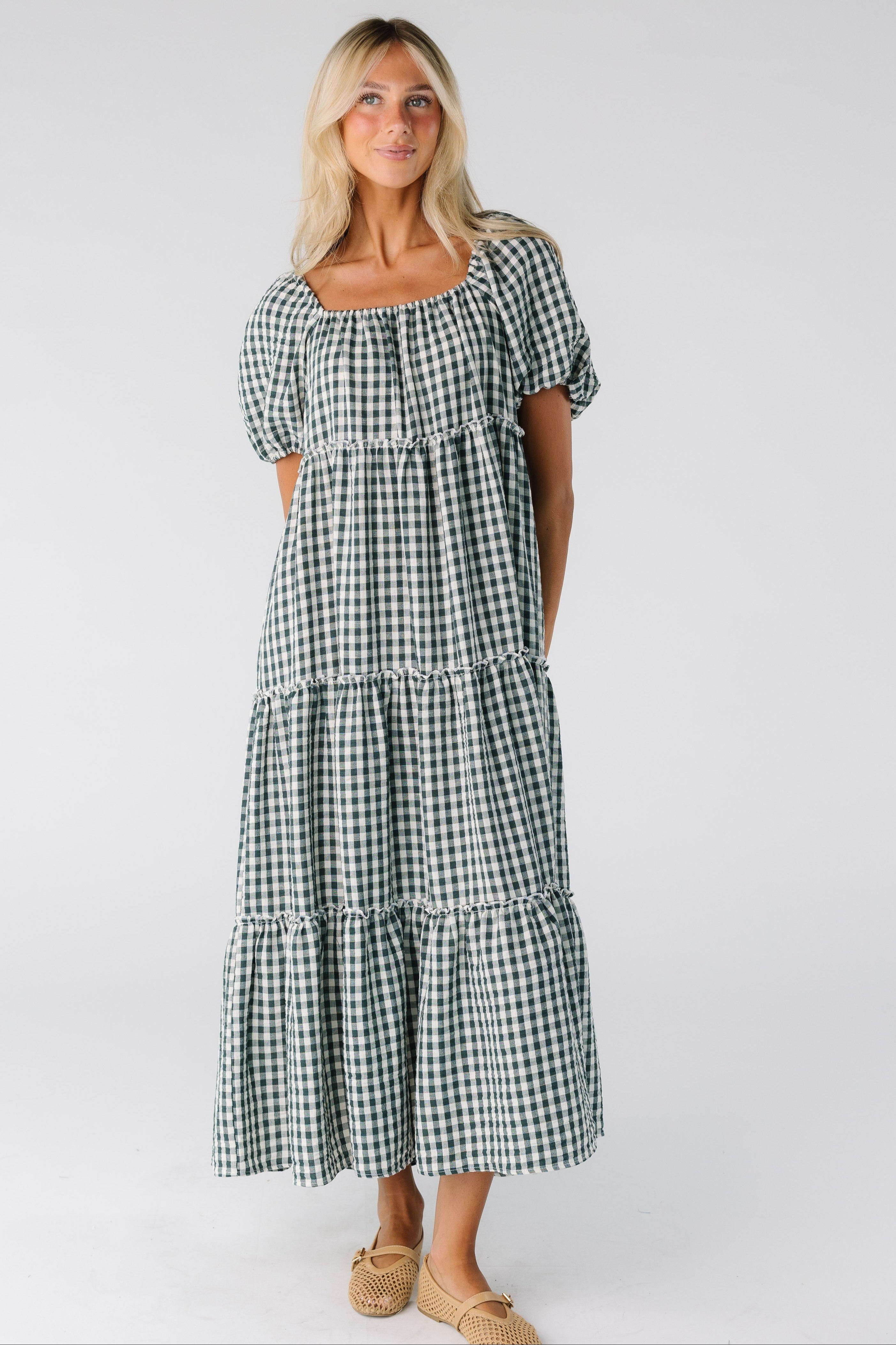 Brass & Roe The Charity Tiered Midi Dress