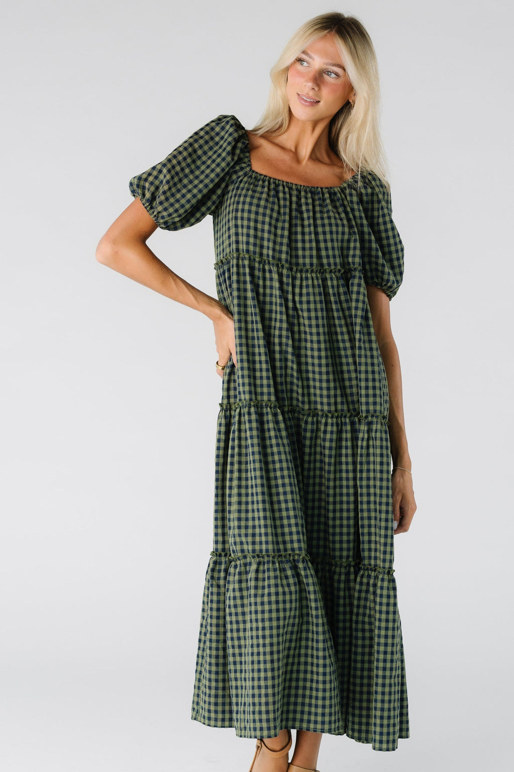 Brass & Roe The Charity Tiered Midi Dress