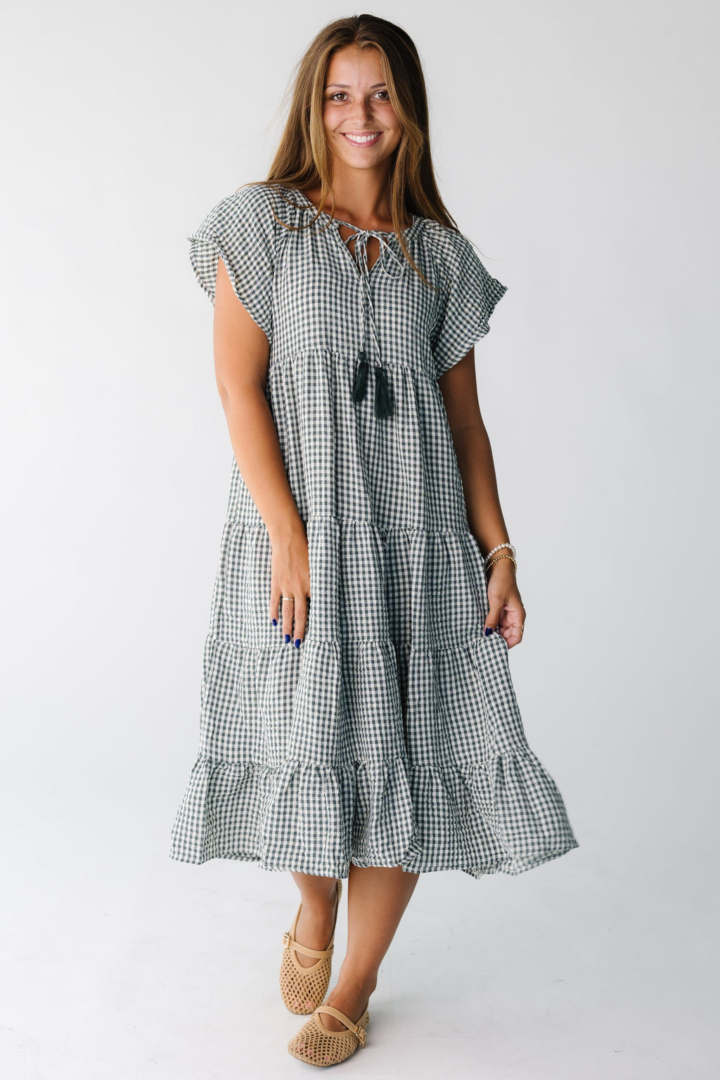 Brass & Roe Elmina Gingham Dress