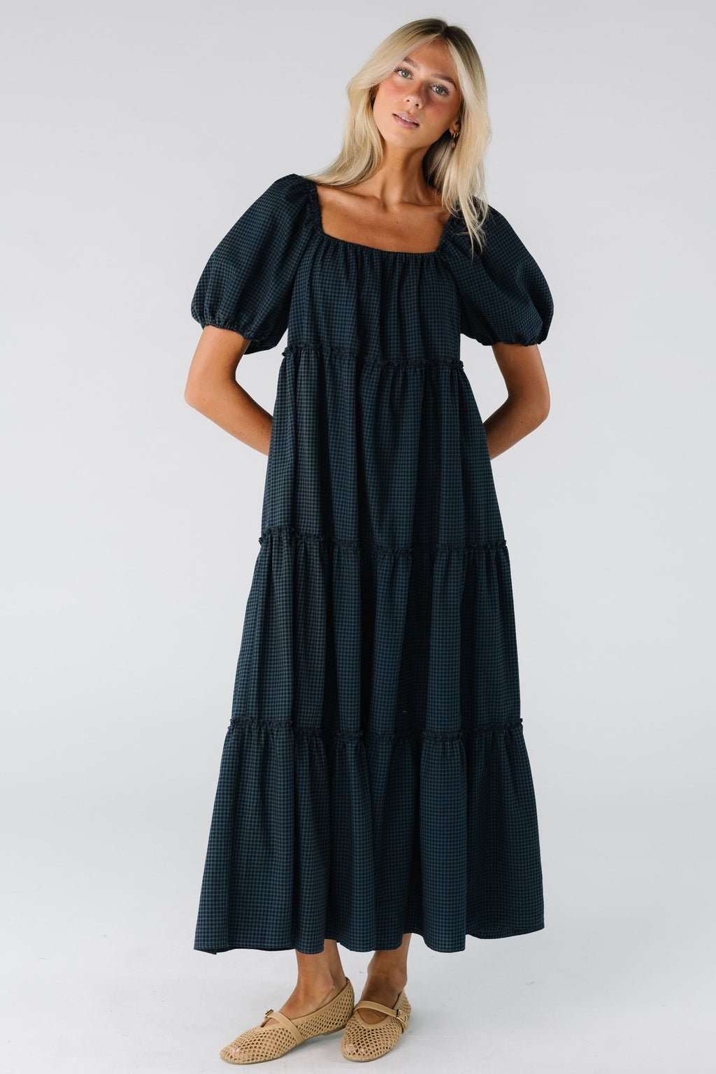 Brass & Roe The Charity Tiered Midi Dress