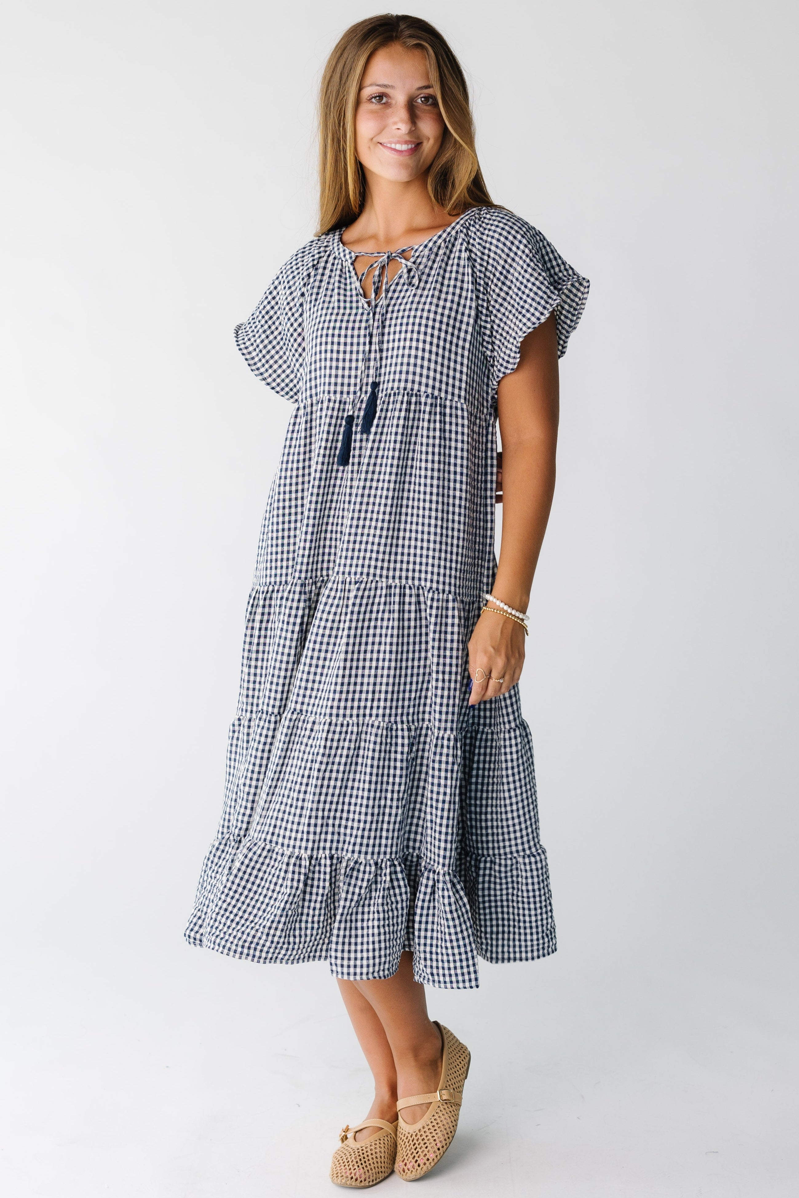 Brass & Roe Elmina Gingham Dress