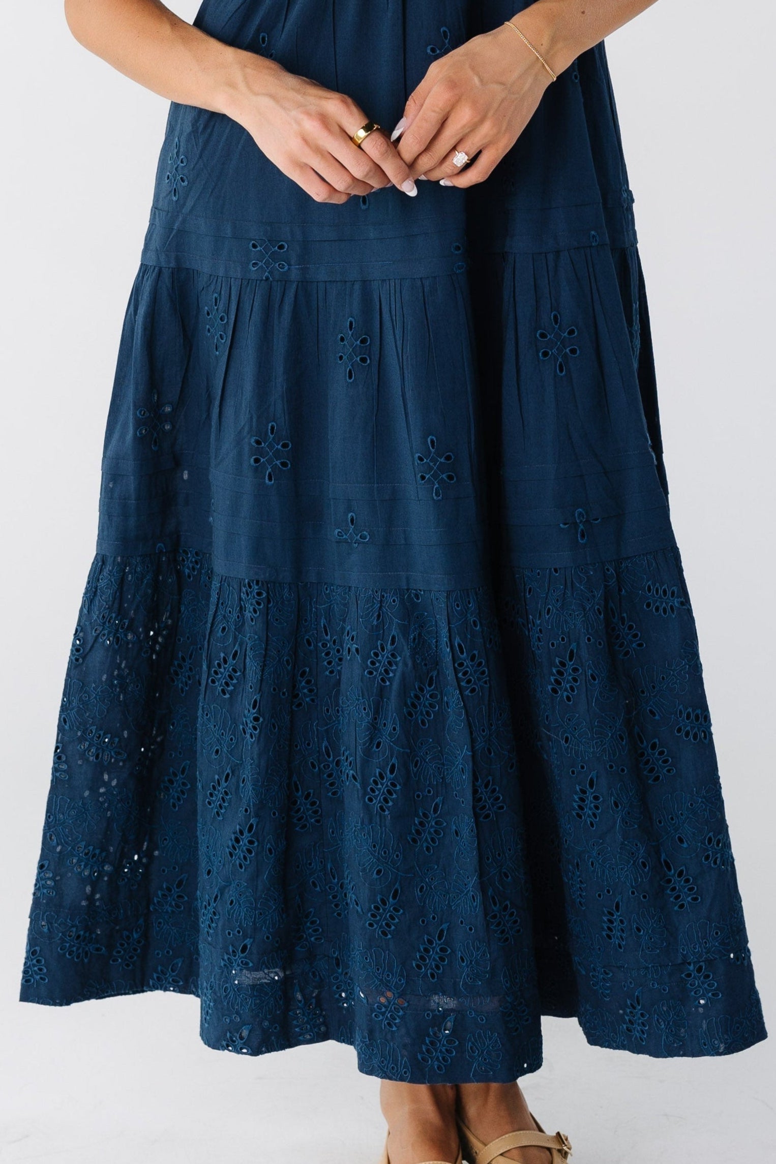 Citrus Eyelet Shae Dress - Blue