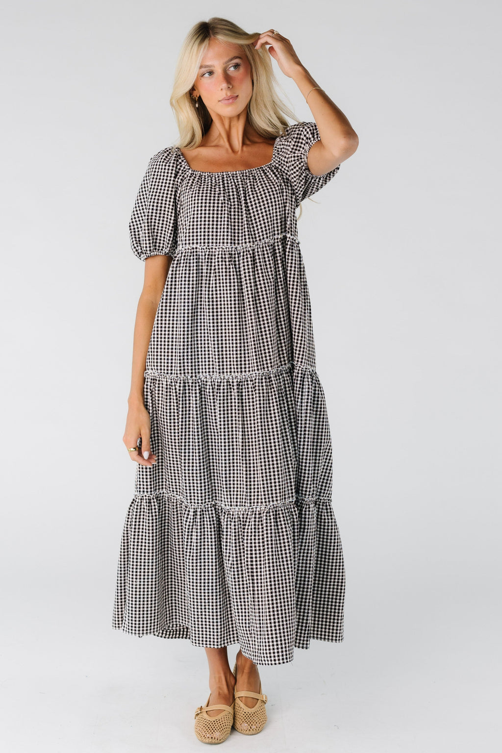 Brass & Roe The Charity Tiered Midi Dress