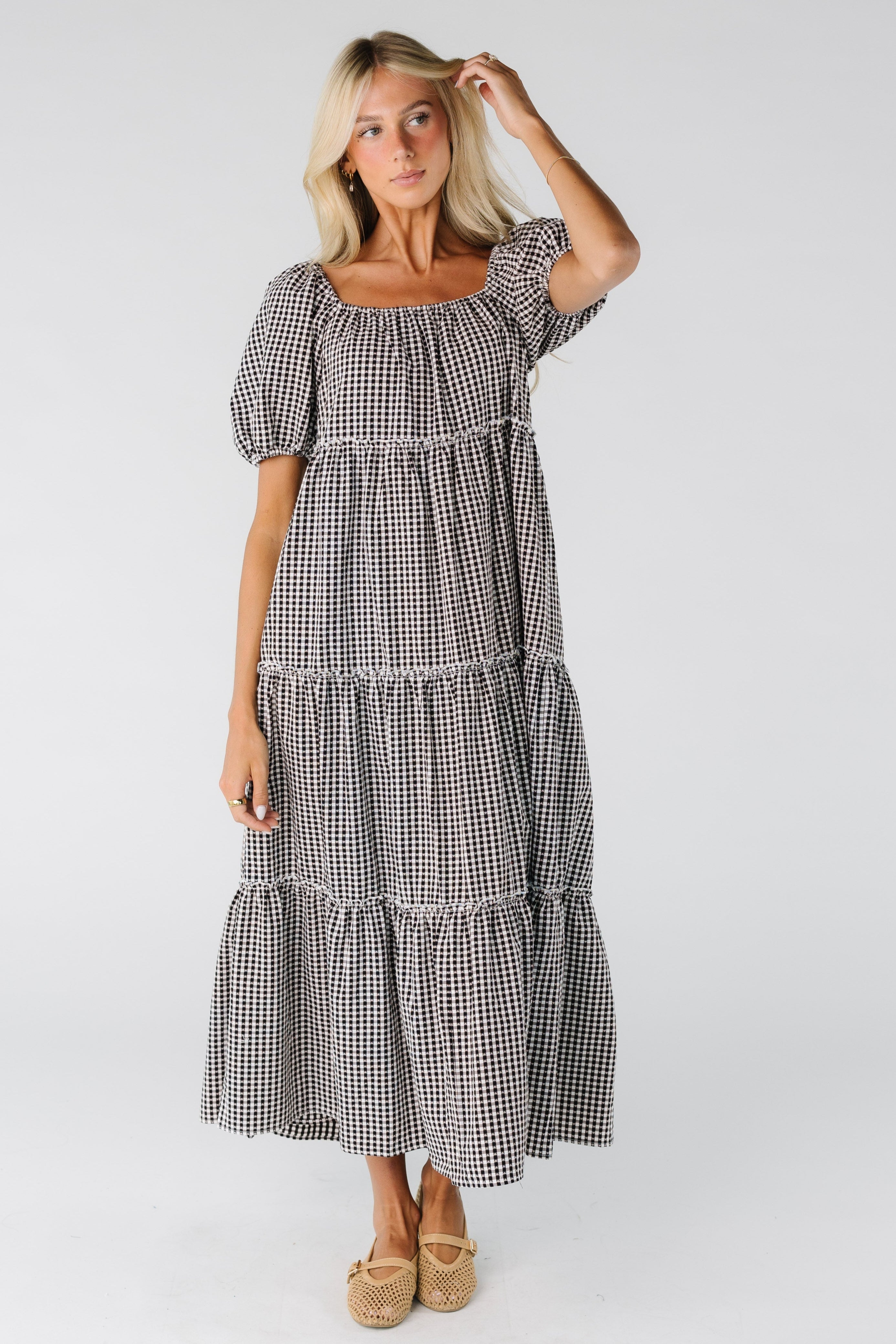 Brass & Roe The Charity Tiered Midi Dress